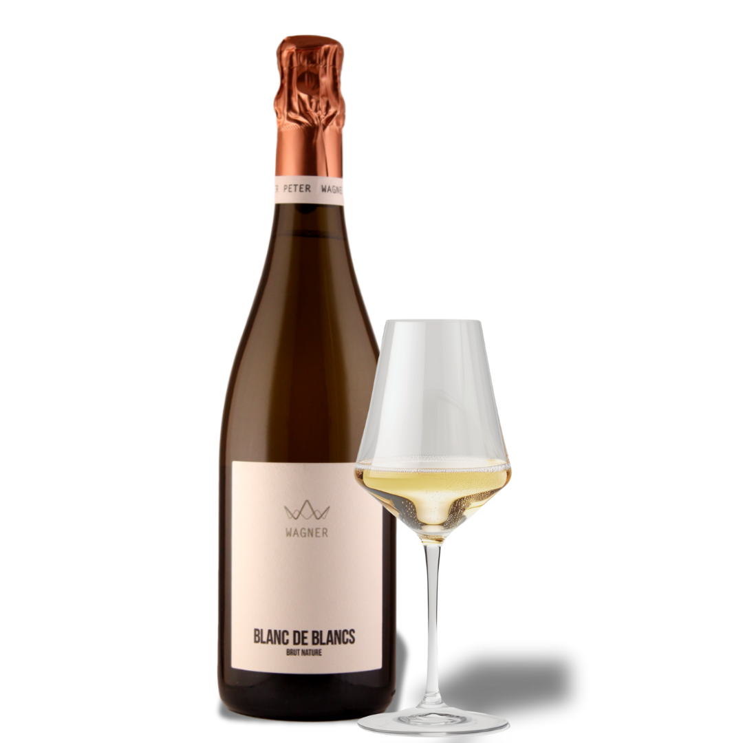 Peter Wagner Blanc de Blancs Bottle and Glass